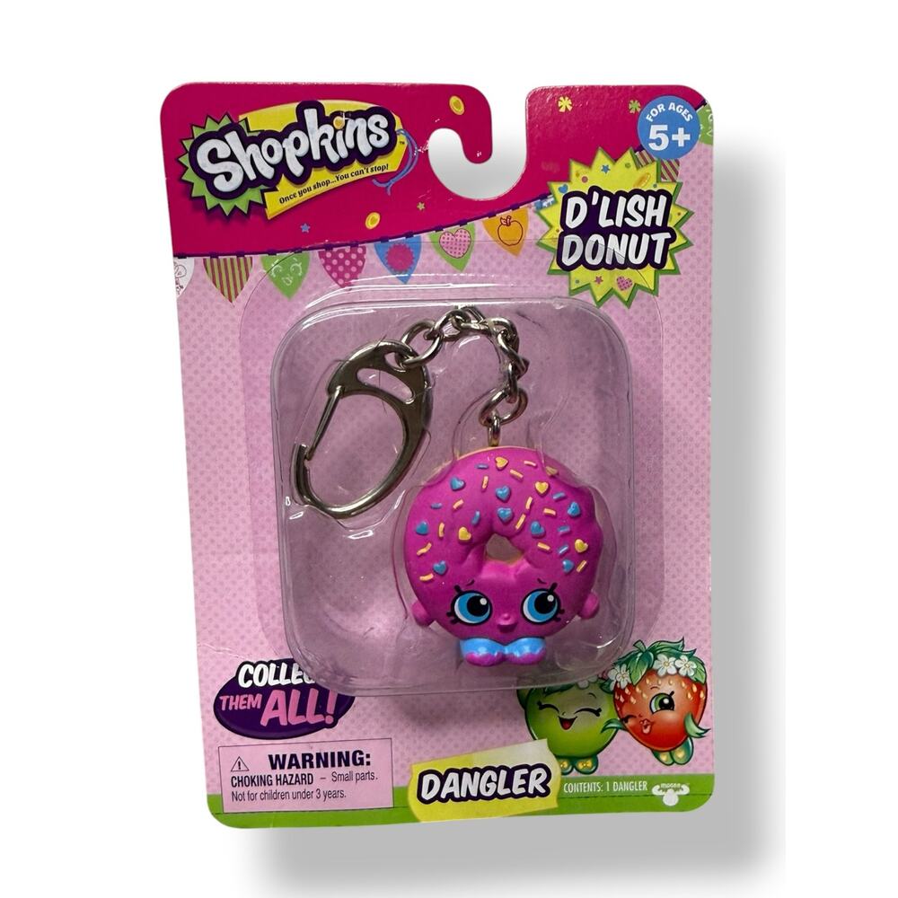 Shopkins Dangler Keychain DLish Donut NEW